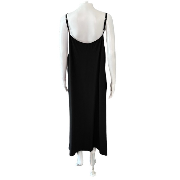 Wilt Double Strap Slip Midi Dress Women's Size XL Black USA Made Fairycore Y2K - Picture 3 of 16